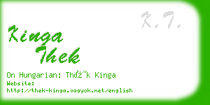 kinga thek business card